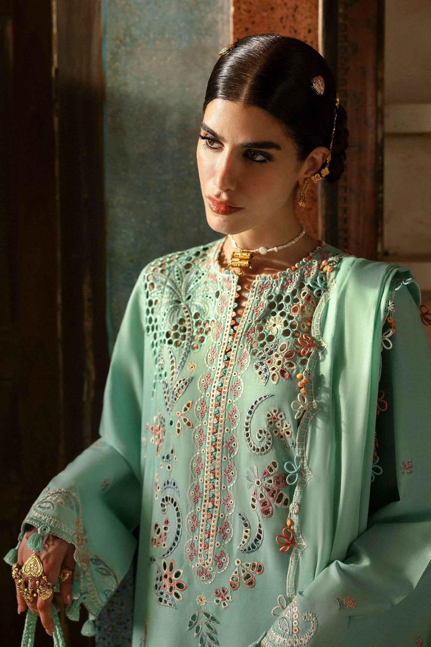 Zaha | Festive Lawn 25 | SEHER (ZF-25-05) by Maria Faisal - Registered Vendor of : Zaha - type : Ladies Clothes - 100% original wedding dresses