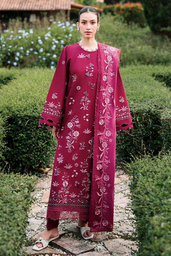 Cross Stitch | Eid Lawn Edit 26 | CRIMSON ROYALE - Luxury Dress - available at Maria Faisal in UK and USA.
