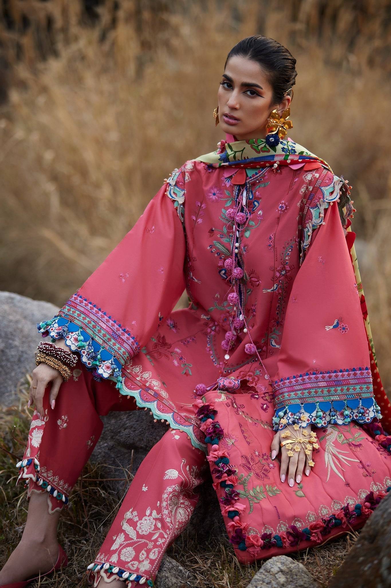 Elan | Luxury Lawn 25 | AURIELLE (EL25-06 B) by Maria Faisal - Registered Vendor of : Elan - type : Ladies Clothes - 100% original wedding dresses