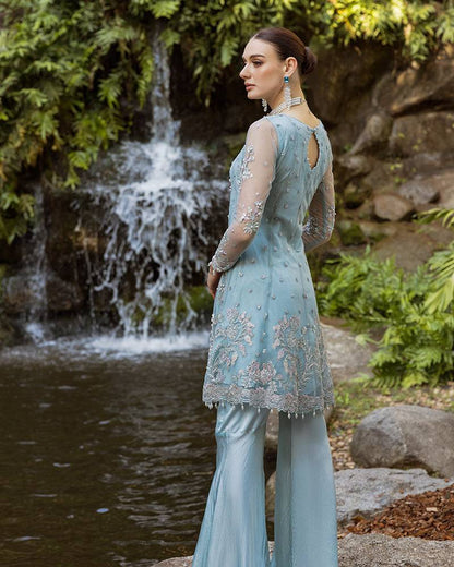 Ain | Cascade Party Wears | AN-105 by Maria Faisal - Registered Vendor of : Ain - type : Ladies Clothes - 100% original wedding dresses