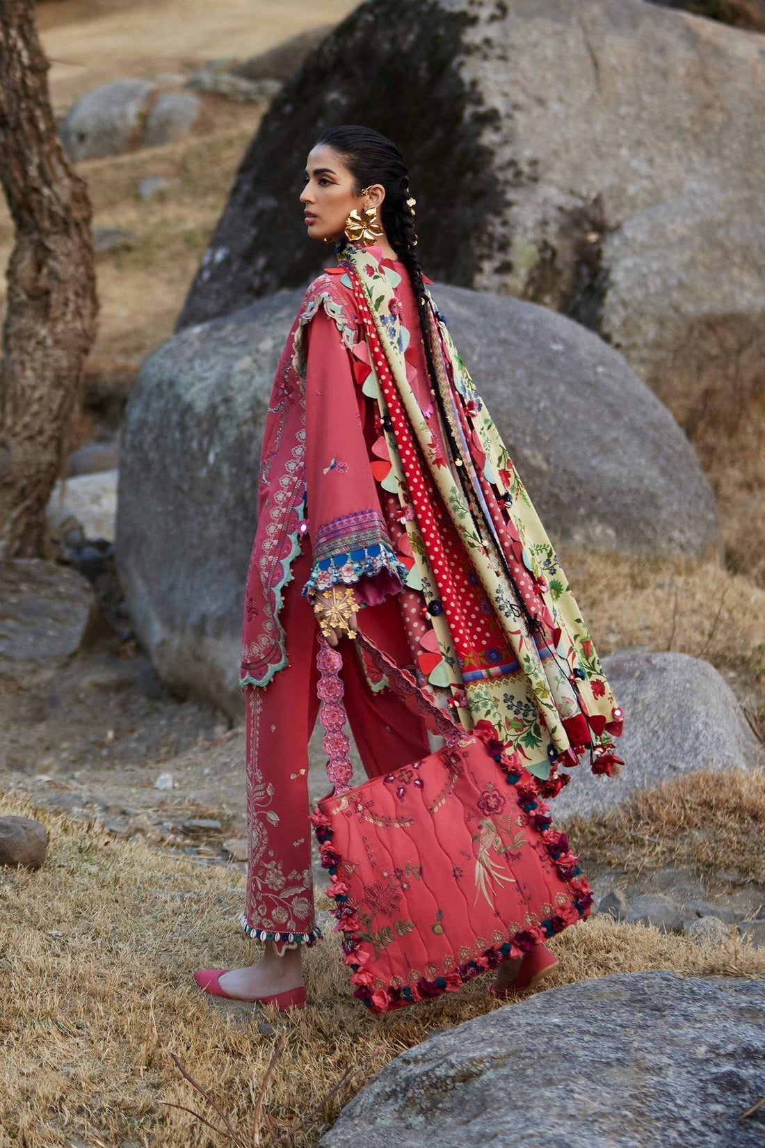 Elan | Luxury Lawn 25 | AURIELLE (EL25-06 B) by Maria Faisal - Registered Vendor of : Elan - type : Ladies Clothes - 100% original wedding dresses