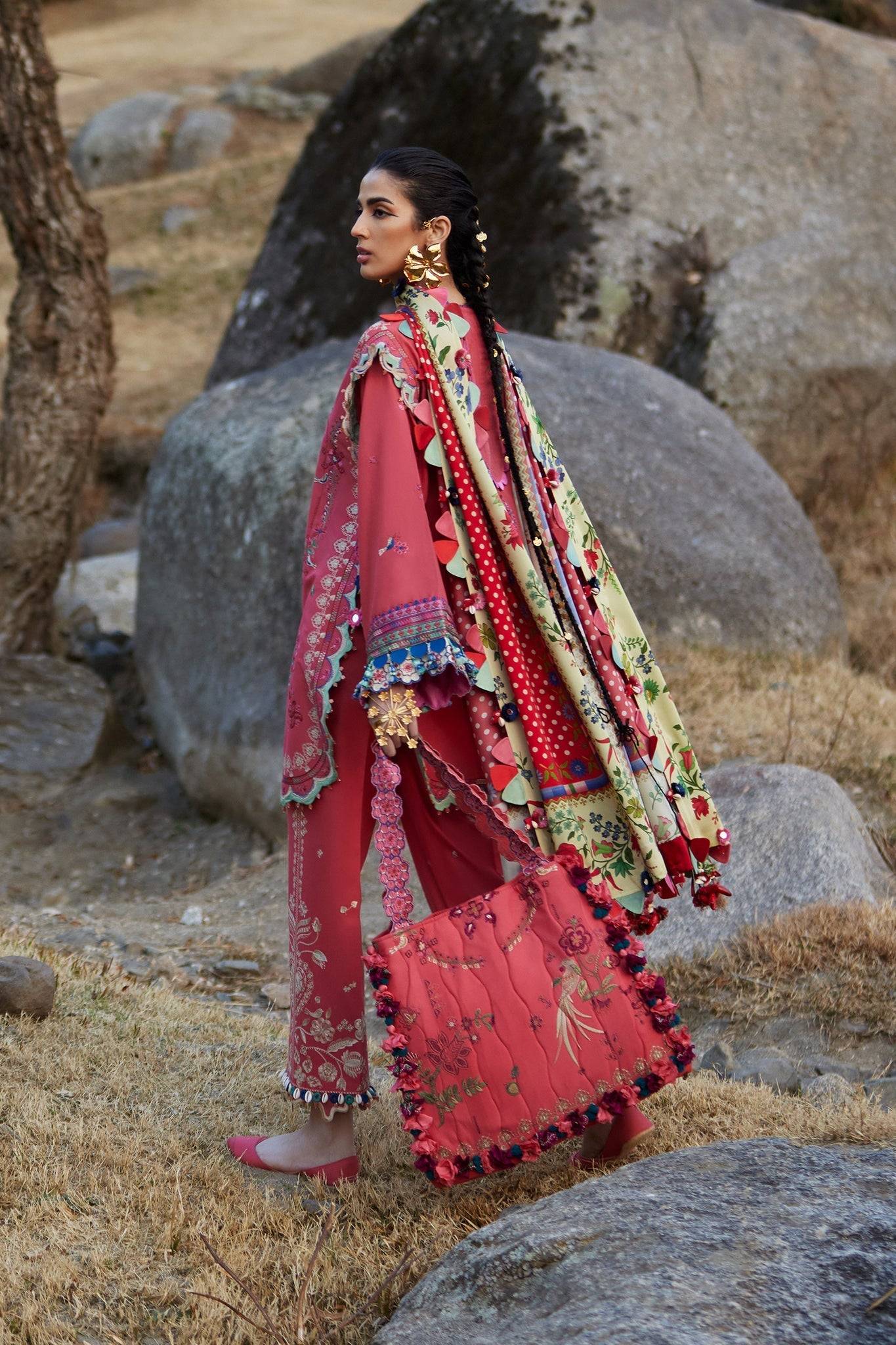 Elan | Luxury Lawn 25 | AURIELLE (EL25-06 B) by Maria Faisal - Registered Vendor of : Elan - type : Ladies Clothes - 100% original wedding dresses