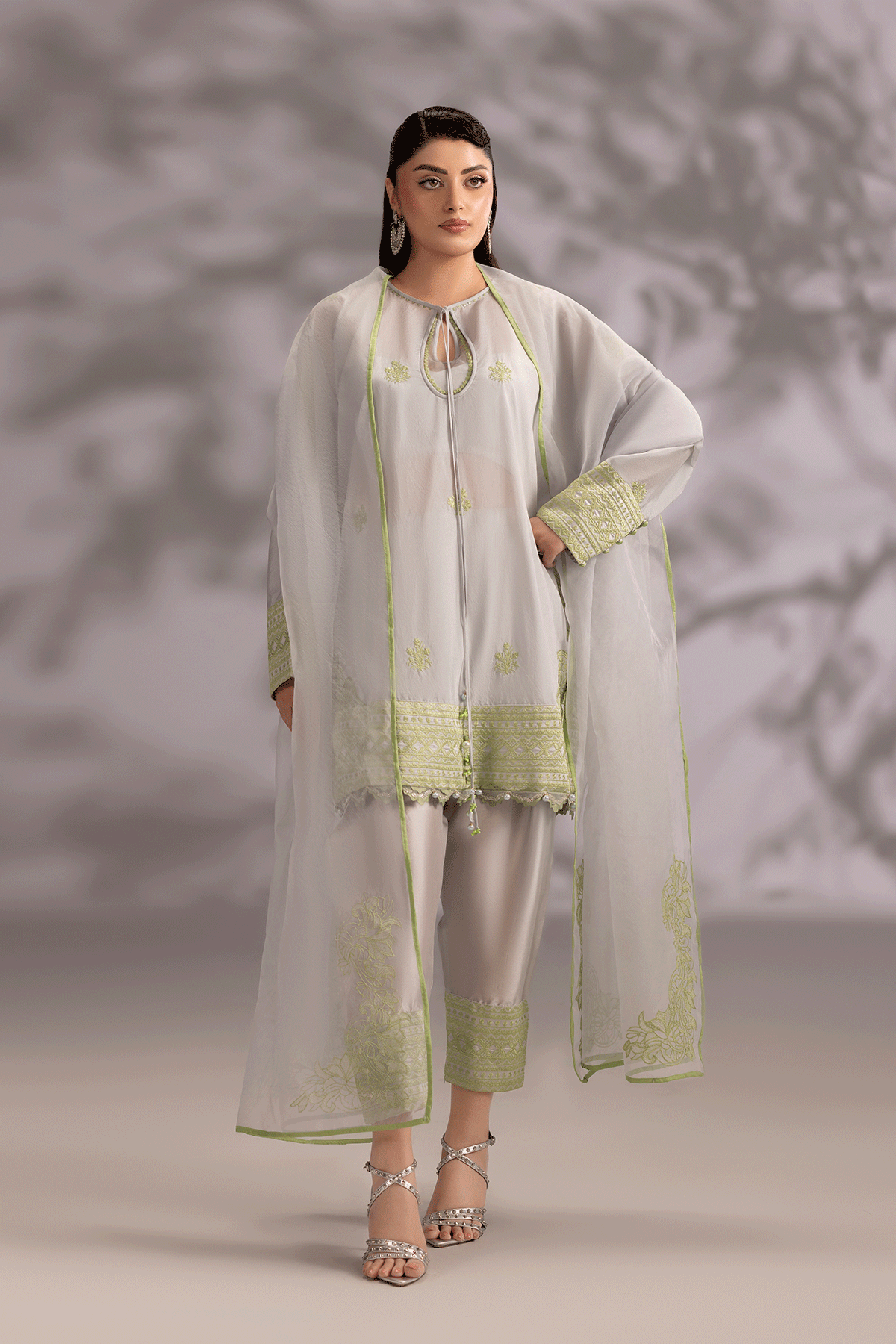Erum Khan | Summer Whisper | Power Queen - Luxury Dress - available at Maria Faisal in UK and USA.
