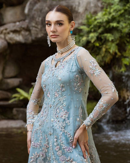 Ain | Cascade Party Wears | AN-105 by Maria Faisal - Registered Vendor of : Ain - type : Ladies Clothes - 100% original wedding dresses