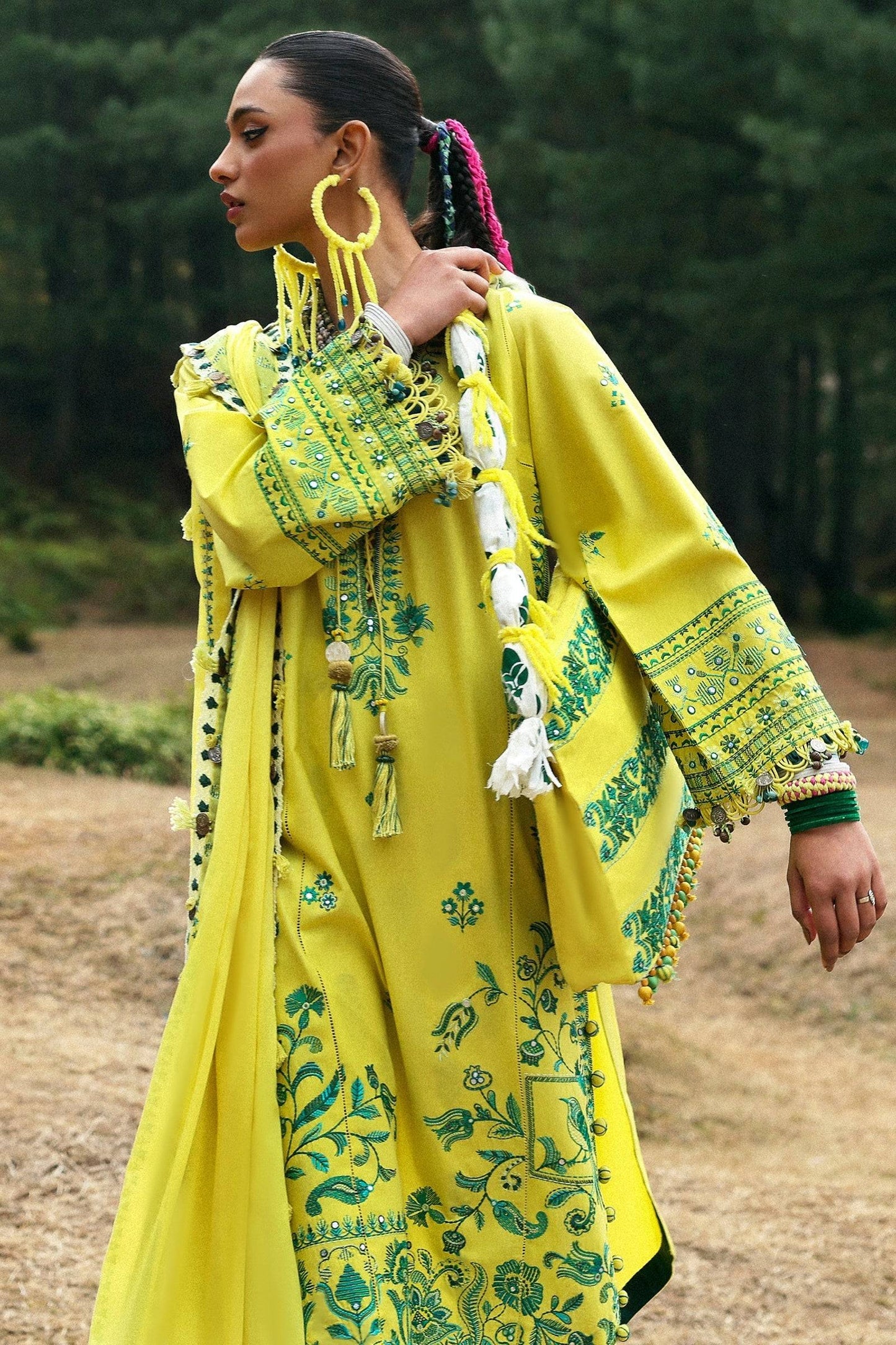 Zaha | Lawn 25 | ELAYA (ZL25-10 B) by Maria Faisal - Registered Vendor of : Zaha - type : Ladies Clothes - 100% original wedding dresses