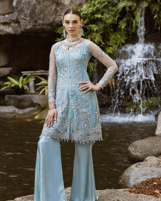 Ain | Cascade Party Wears | AN-105 by Maria Faisal - Registered Vendor of : Ain - type : Ladies Clothes - 100% original wedding dresses