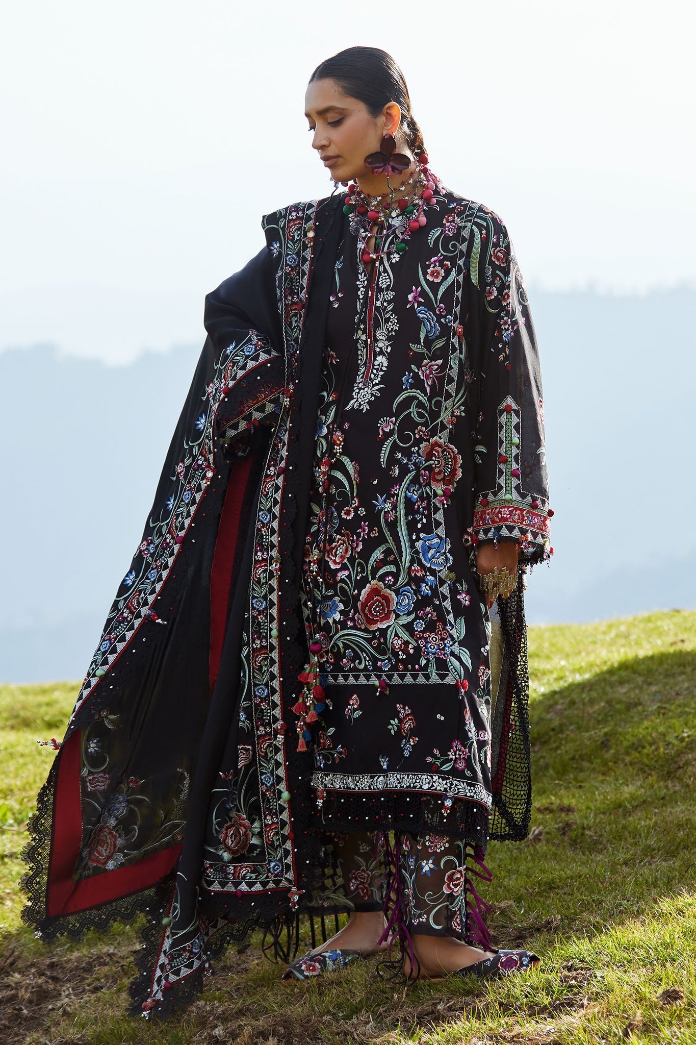 Elan | Kashmee Legacy Lawn 26 | ZABAR (EL26-01 A) - Luxury Dress - available at Maria Faisal in UK and USA.