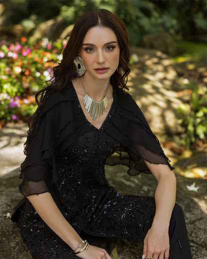 Ain | Cascade Party Wears | AN-102 by Maria Faisal - Registered Vendor of : Ain - type : Ladies Clothes - 100% original wedding dresses