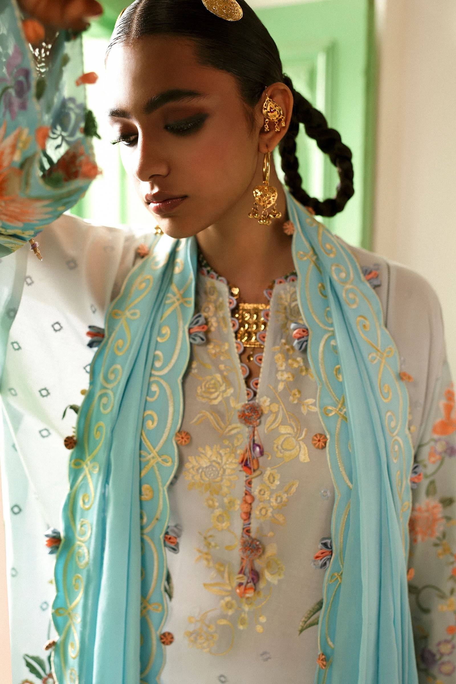 Zaha | Festive Lawn 25 | SHEHRBANO (ZF-25-03) by Maria Faisal - Registered Vendor of : Zaha - type : Ladies Clothes - 100% original wedding dresses