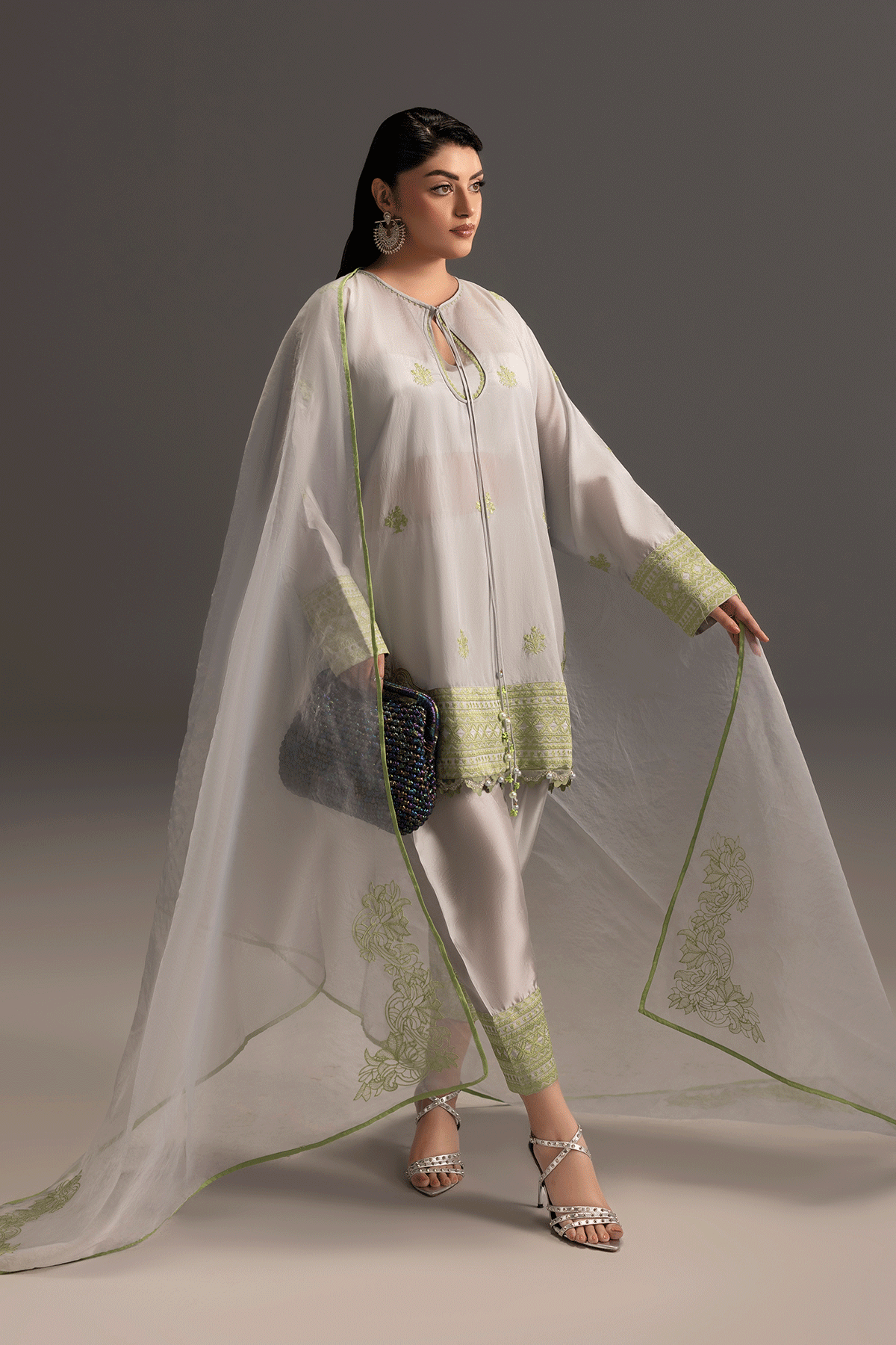 Erum Khan | Summer Whisper | Power Queen - Luxury Dress - available at Maria Faisal in UK and USA.