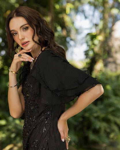 Ain | Cascade Party Wears | AN-102 by Maria Faisal - Registered Vendor of : Ain - type : Ladies Clothes - 100% original wedding dresses