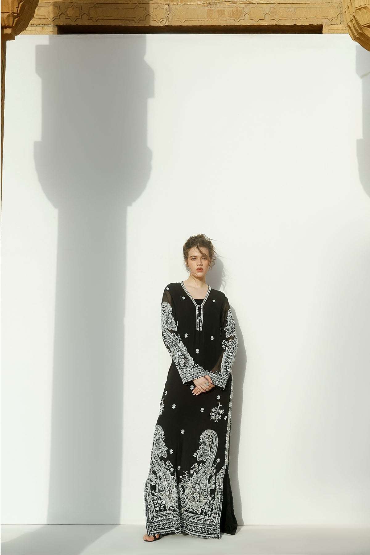 Erum Khan | Carvaan Formals | Shabnour - Formal Dress - available at Maria Faisal in UK and USA.