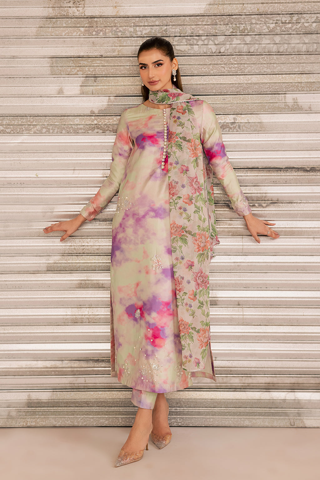 Vanya | Silk Edit | SL-24 - Luxury Dress - available at Maria Faisal in UK and USA.