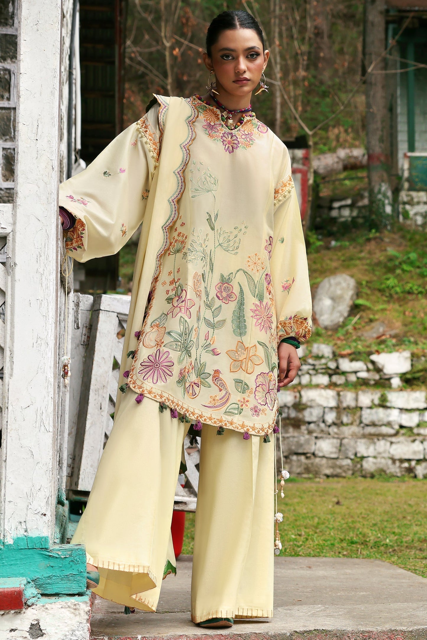 Zaha | Lawn 25 | ZANIA (ZL25-13 A) by Maria Faisal - Registered Vendor of : Zaha - type : Ladies Clothes - 100% original wedding dresses