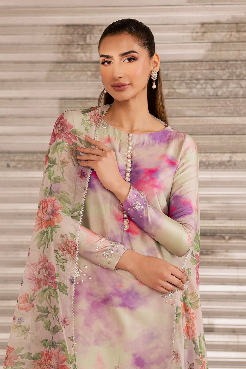 Vanya | Silk Edit | SL-24 - Luxury Dress - available at Maria Faisal in UK and USA.