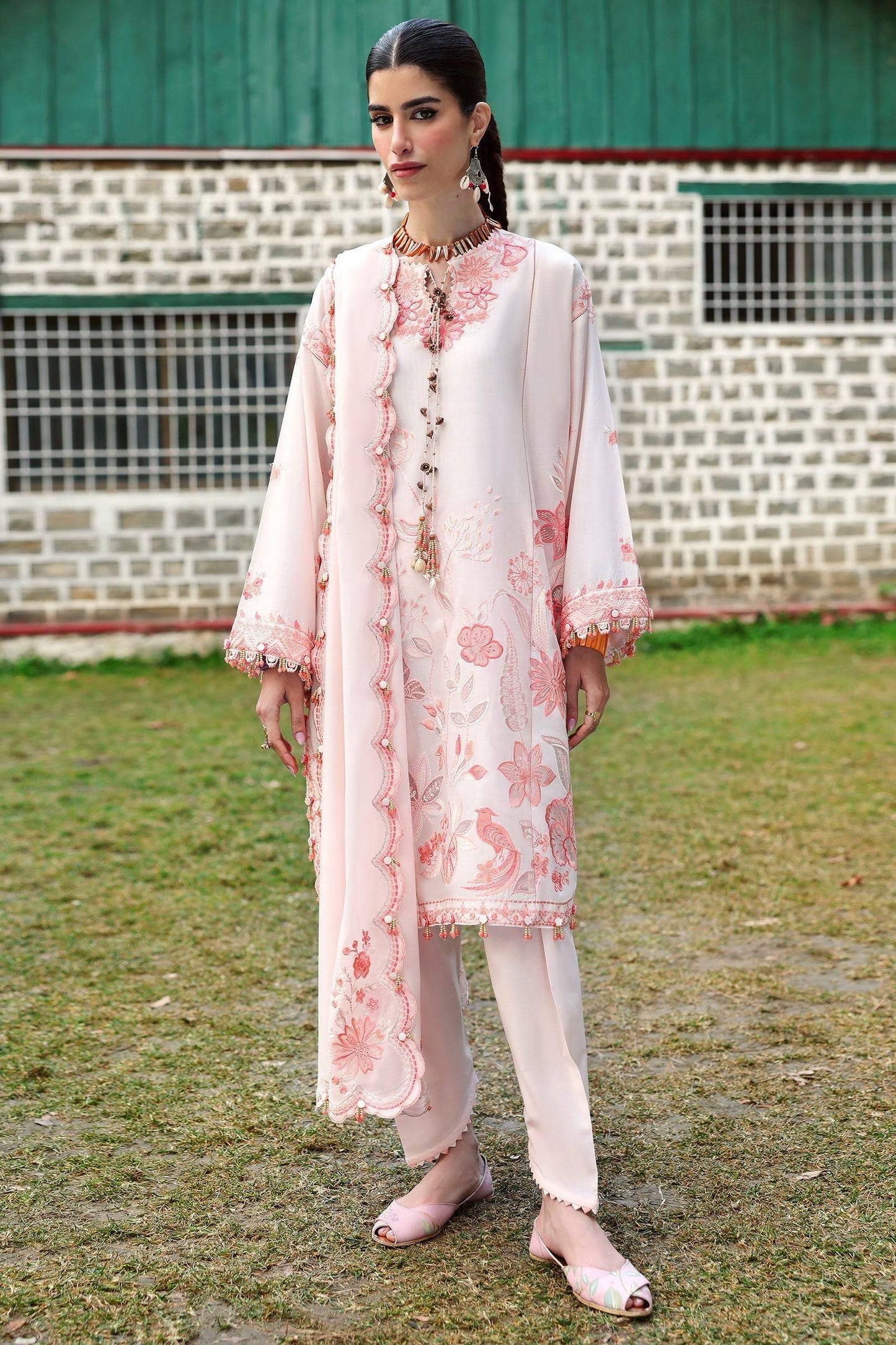 Zaha | Lawn 25 | ZANIA (ZL25-13 B) by Maria Faisal - Registered Vendor of : Zaha - type : Ladies Clothes - 100% original wedding dresses