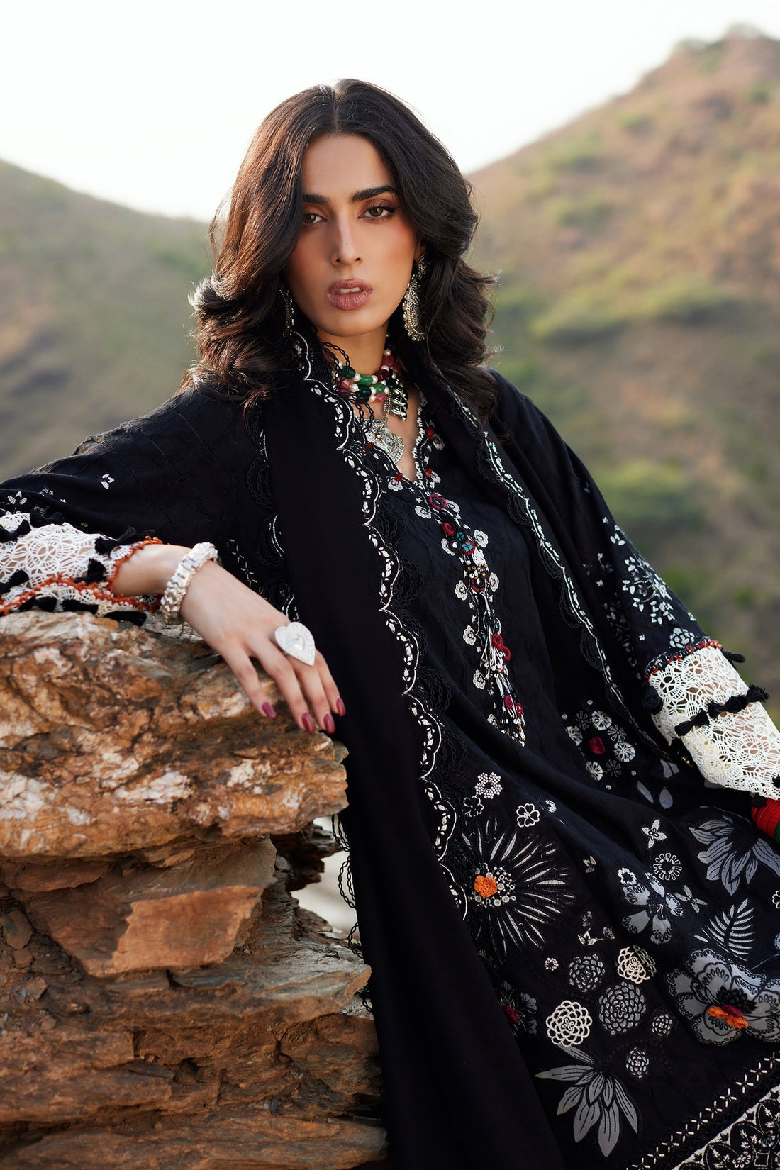 Elan | Winter Collection 24 | AYANNA (EW24-10) - Designer Dress with Intricate embroidery and embellishments. Shop elegent wedding dress at Maria Faisal.