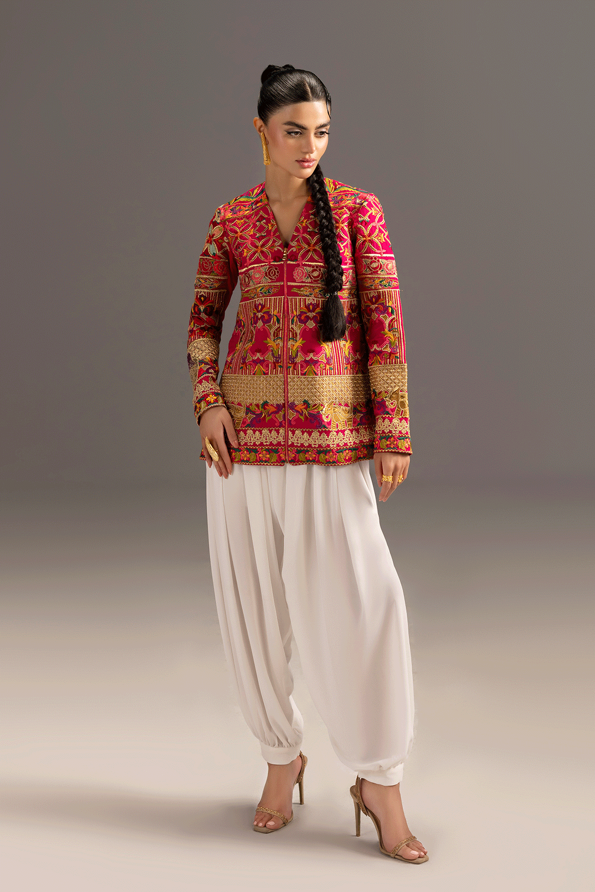 Erum Khan | Summer Whisper | Star Elegance - Luxury Dress - available at Maria Faisal in UK and USA.