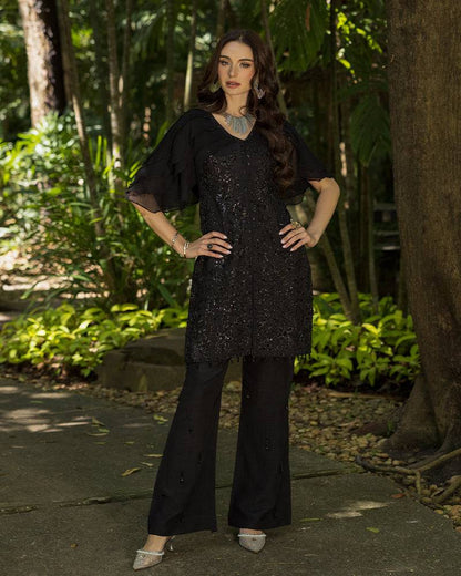 Ain | Cascade Party Wears | AN-102 by Maria Faisal - Registered Vendor of : Ain - type : Ladies Clothes - 100% original wedding dresses