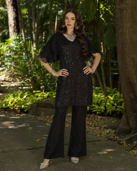 Ain | Cascade Party Wears | AN-102 by Maria Faisal - Registered Vendor of : Ain - type : Ladies Clothes - 100% original wedding dresses