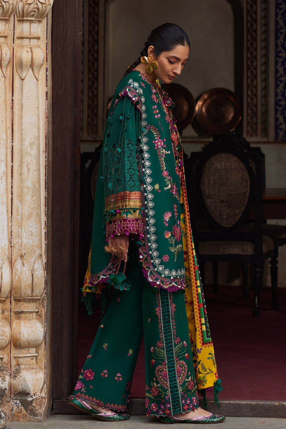 Elan | Luxury Lawn 25 | AURIELLE (EL25-06 A) - Ladies Clothes - Maria Faisal