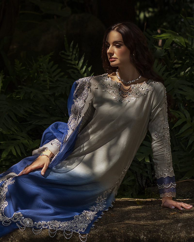 Ain | Cascade Party Wears | AN-104 by Maria Faisal - Registered Vendor of : Ain - type : Ladies Clothes - 100% original wedding dresses