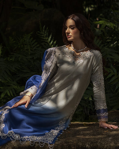 Ain | Cascade Party Wears | AN-104 by Maria Faisal - Registered Vendor of : Ain - type : Ladies Clothes - 100% original wedding dresses