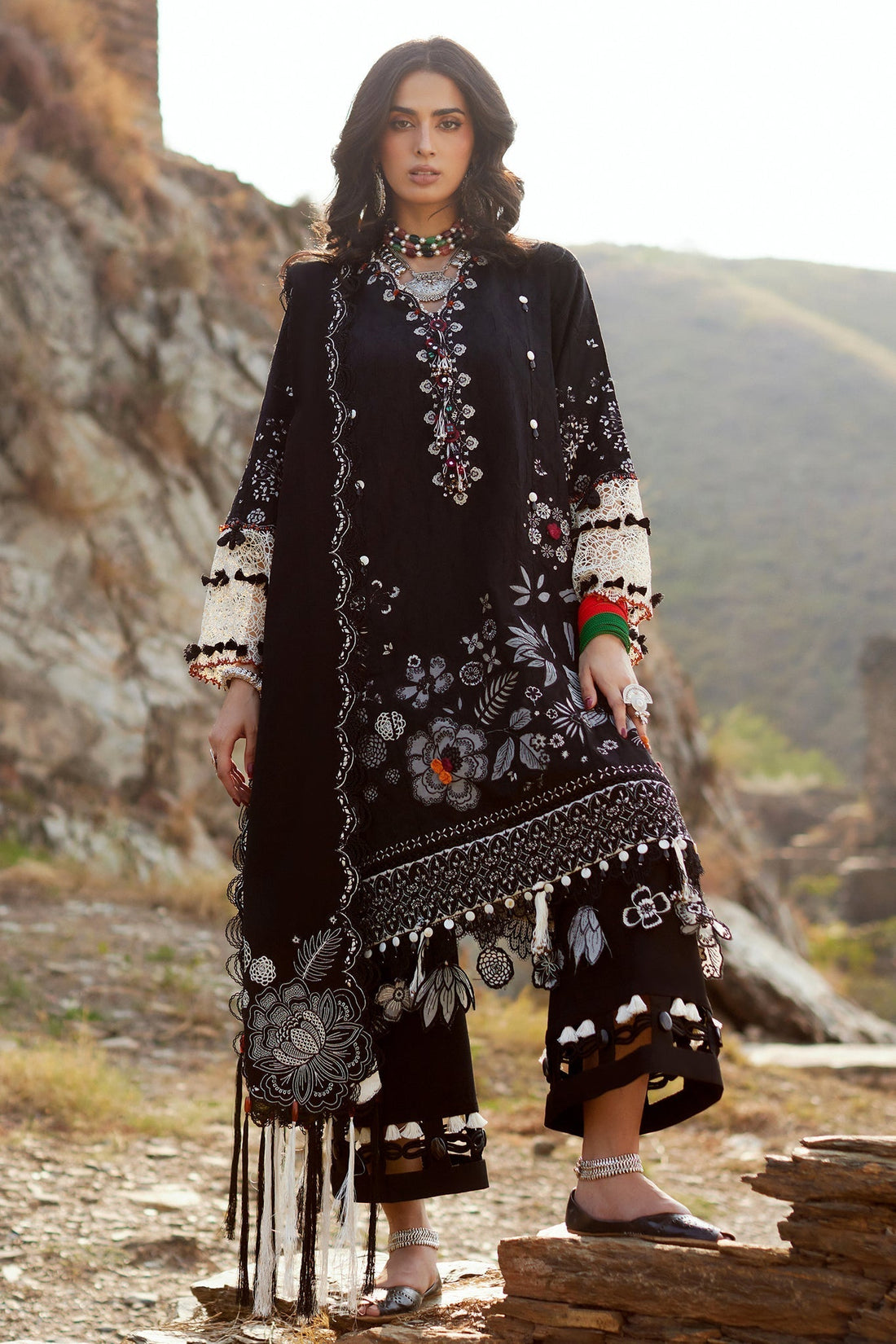 Elan | Winter Collection 24 | AYANNA (EW24-10) - Designer Dress with Intricate embroidery and embellishments. Shop elegent wedding dress at Maria Faisal.