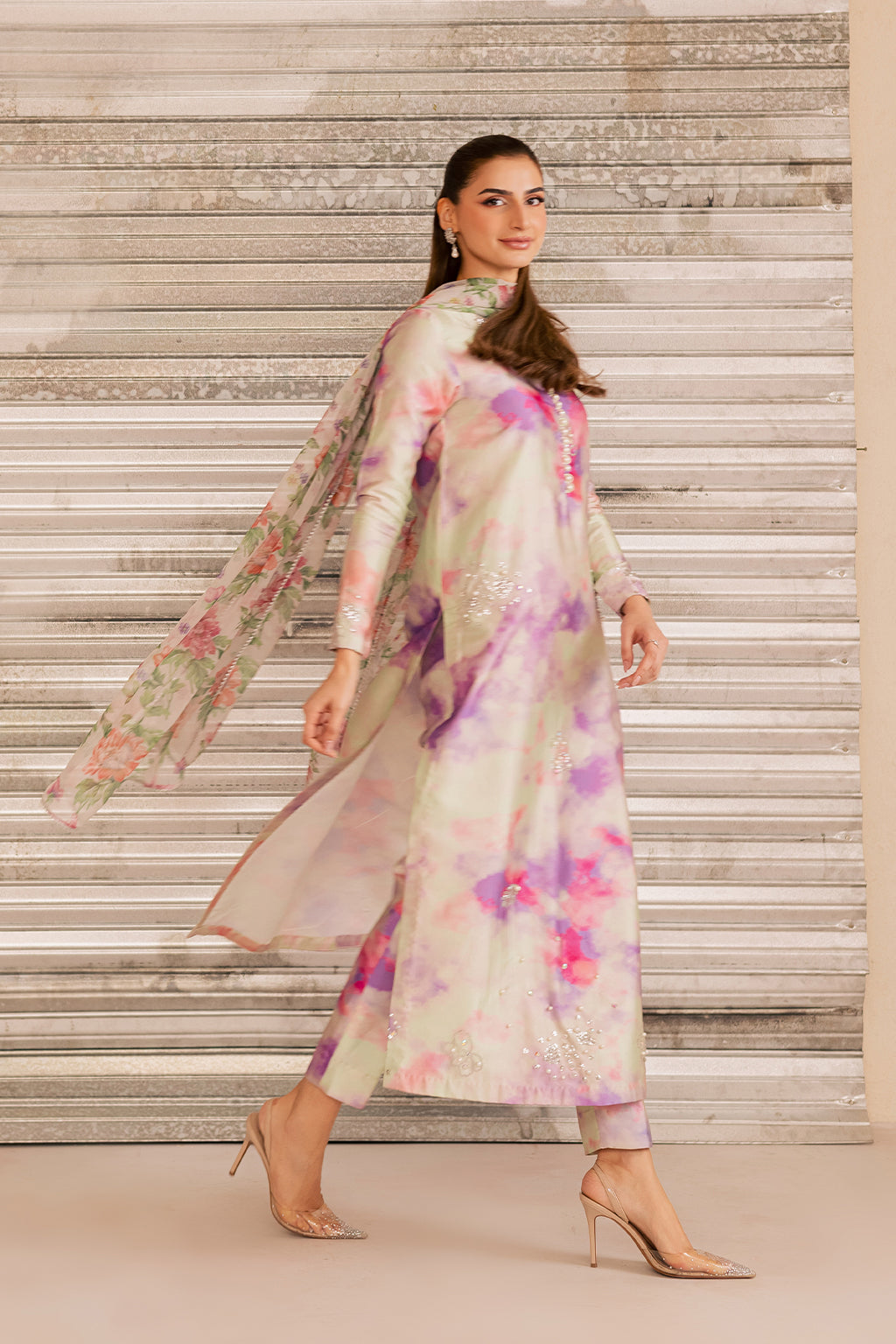 Vanya | Silk Edit | SL-24 - Luxury Dress - available at Maria Faisal in UK and USA.