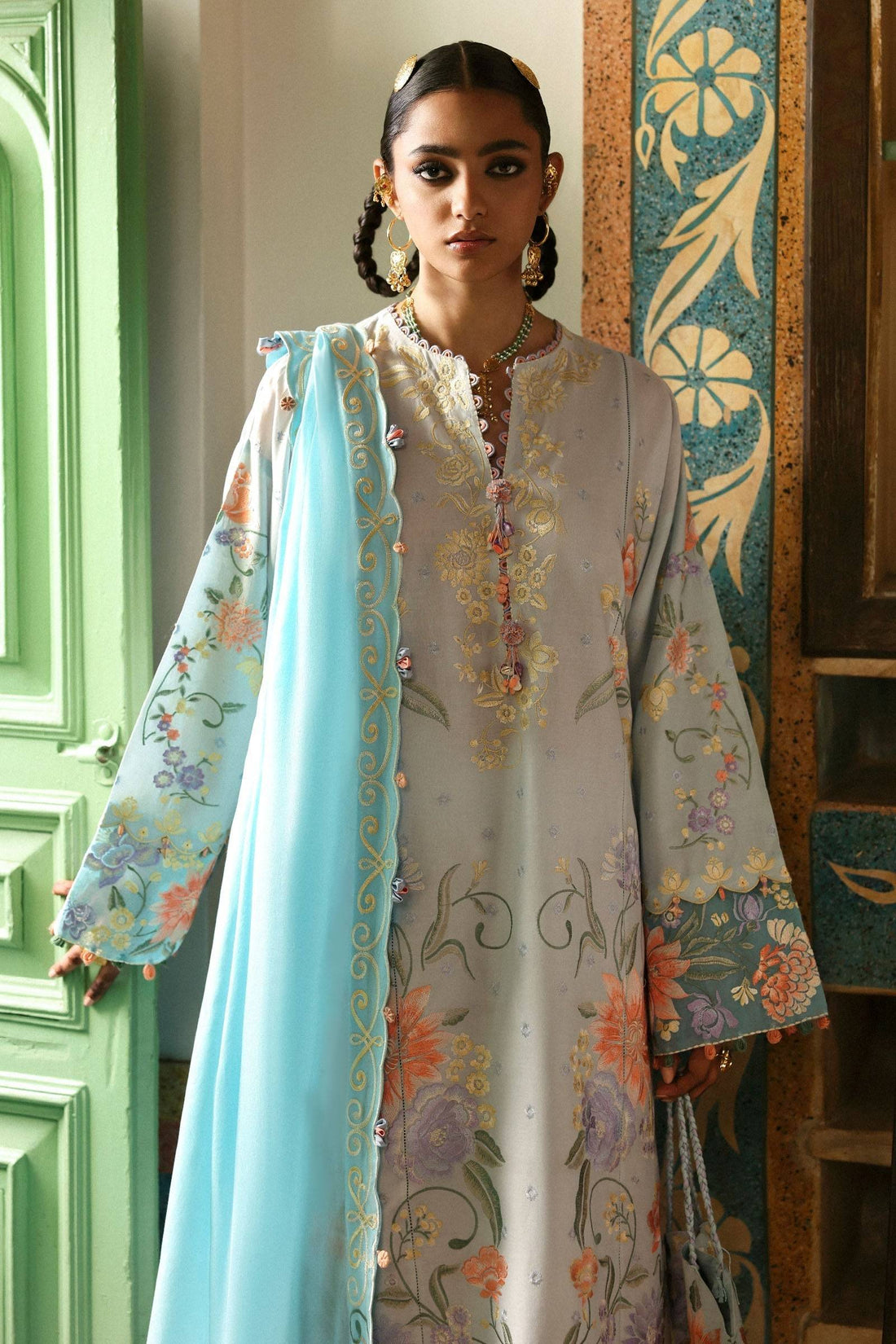 Zaha | Festive Lawn 25 | SHEHRBANO (ZF-25-03) by Maria Faisal - Registered Vendor of : Zaha - type : Ladies Clothes - 100% original wedding dresses