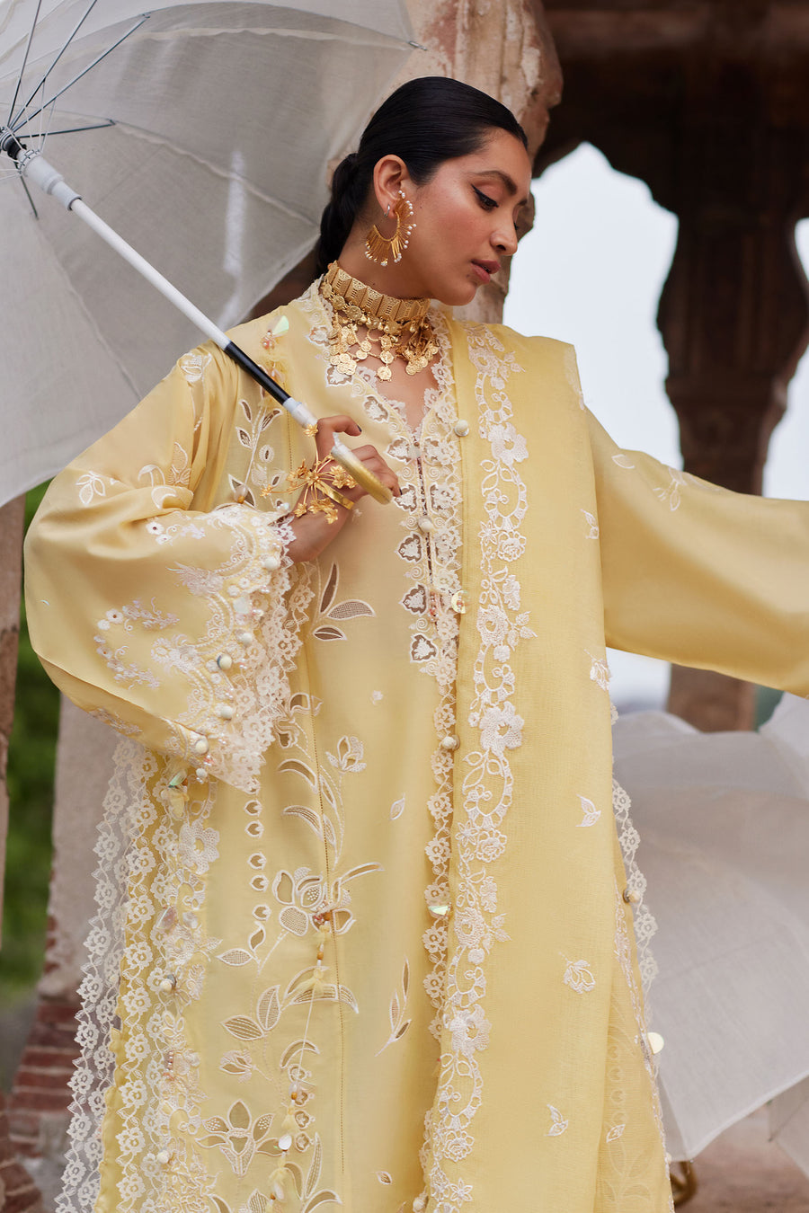 Elan | Kashmee Legacy Lawn 26 |NOORAI (EL26-06 B) - Luxury Dress - available at Maria Faisal in UK and USA.