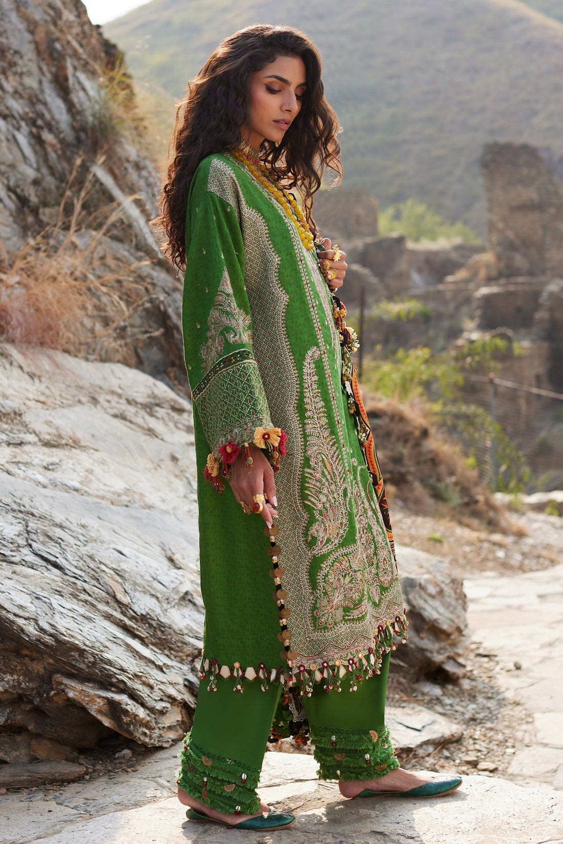 Elan | Winter Collection 24 | CORA (EW24-03) - Designer Dress with Intricate embroidery and embellishments. Shop elegent wedding dress at Maria Faisal.