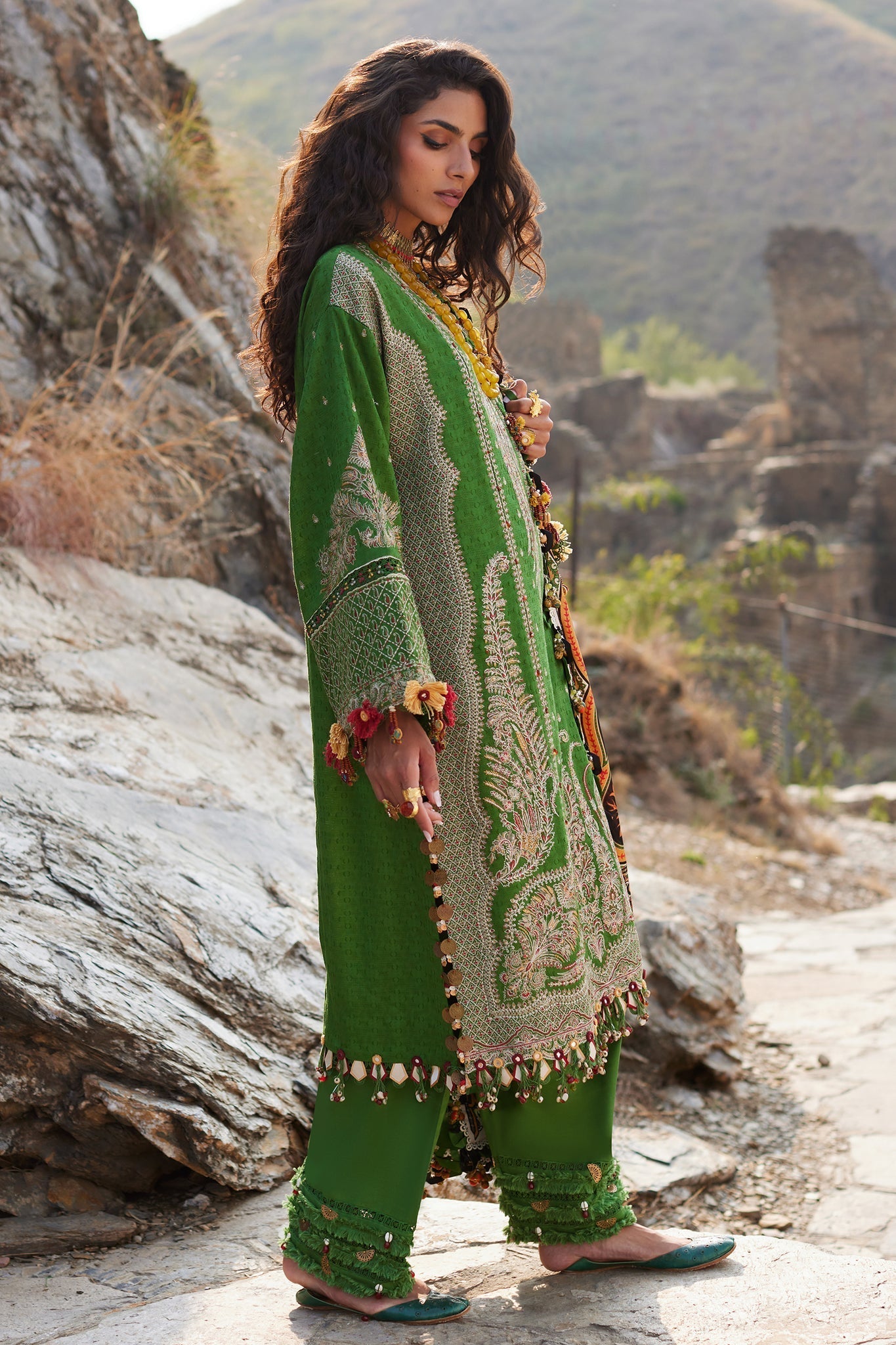 Elan | Winter Collection 24 | CORA (EW24-03) - Designer Dress with Intricate embroidery and embellishments. Shop elegent wedding dress at Maria Faisal.