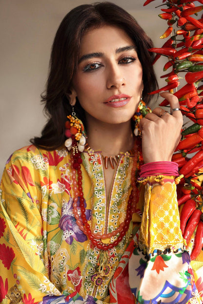 Zaha | Lawn 25 | ZARAAH (ZL25-08 A) by Maria Faisal - Registered Vendor of : Zaha - type : Ladies Clothes - 100% original wedding dresses