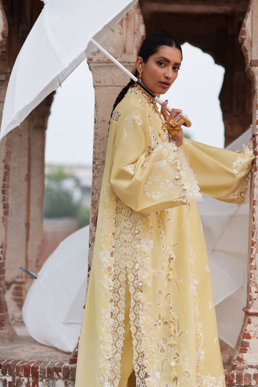 Elan | Kashmee Legacy Lawn 26 |NOORAI (EL26-06 B) - Luxury Dress - available at Maria Faisal in UK and USA.
