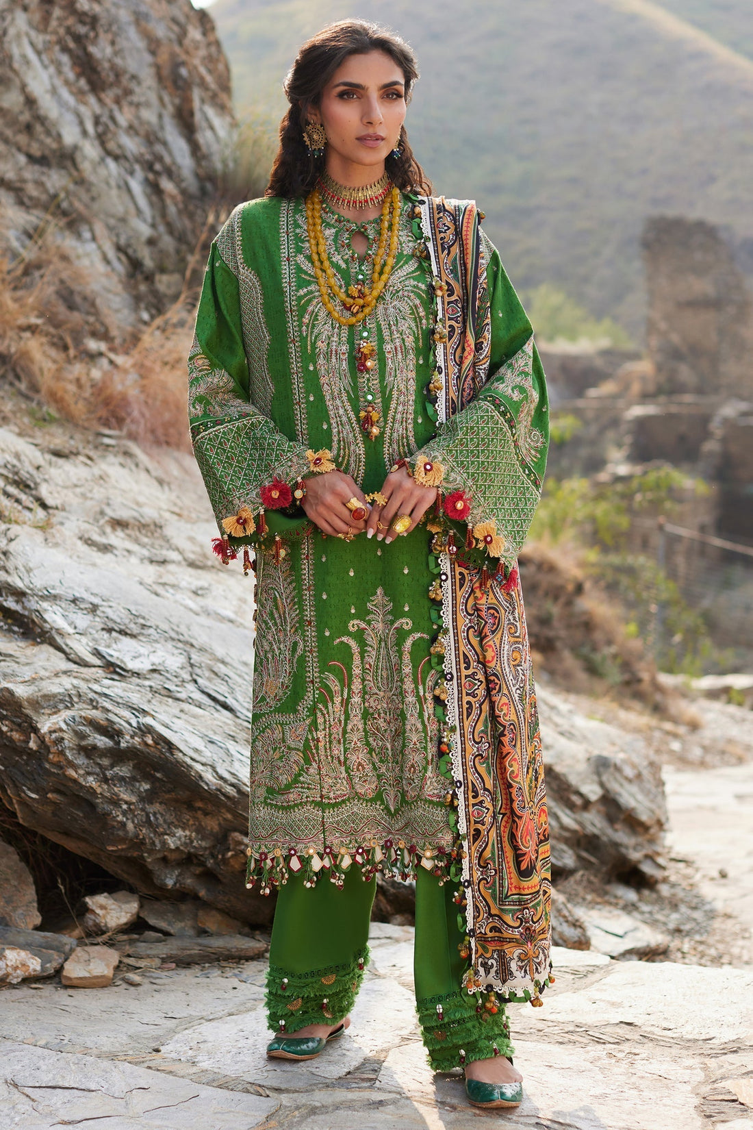 Elan | Winter Collection 24 | CORA (EW24-03) - Designer Dress with Intricate embroidery and embellishments. Shop elegent wedding dress at Maria Faisal.