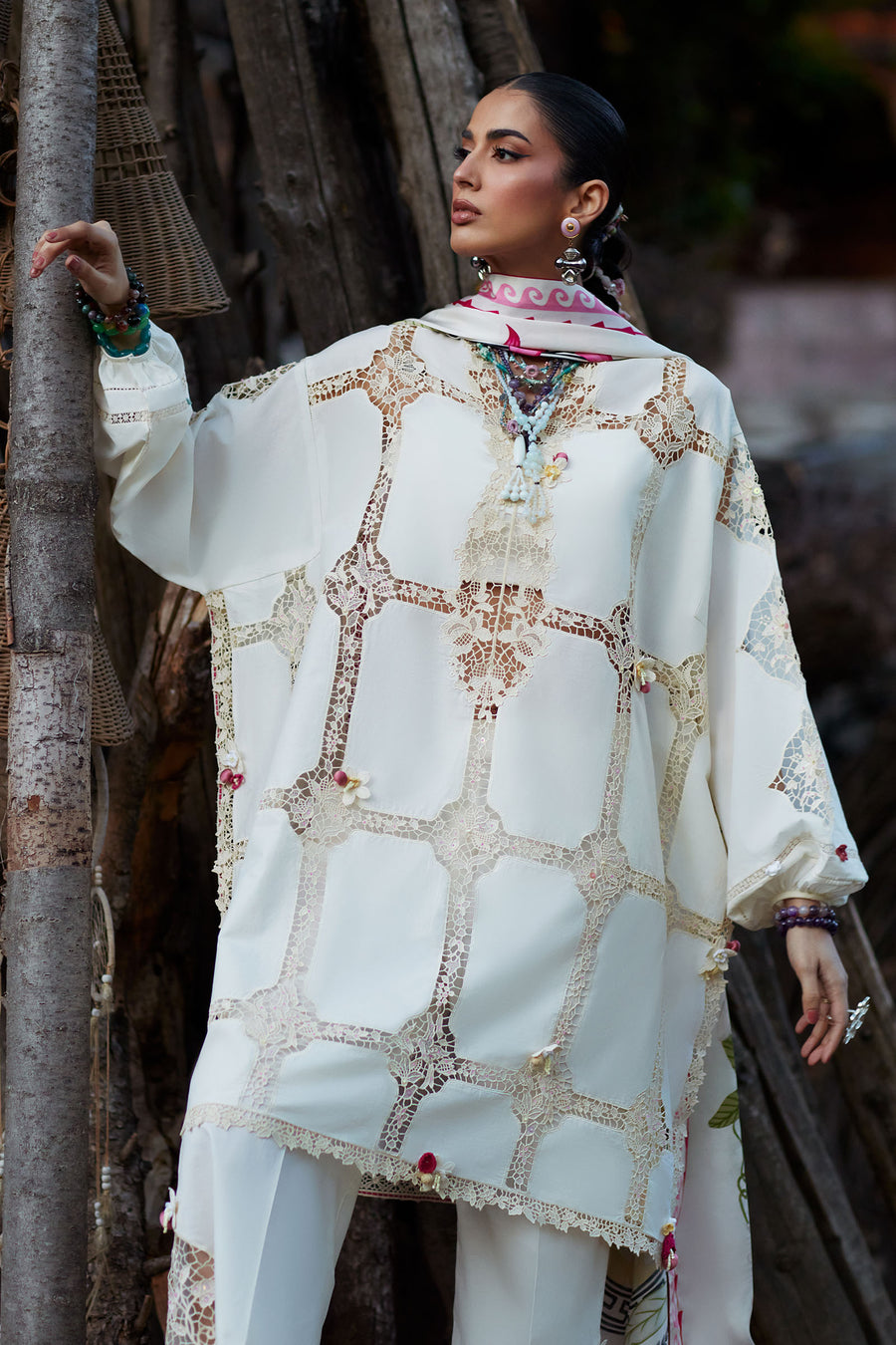 Elan | Kashmee Legacy Lawn 26 |ZÉRIN (EL26-11 B) - Luxury Dress - available at Maria Faisal in UK and USA.