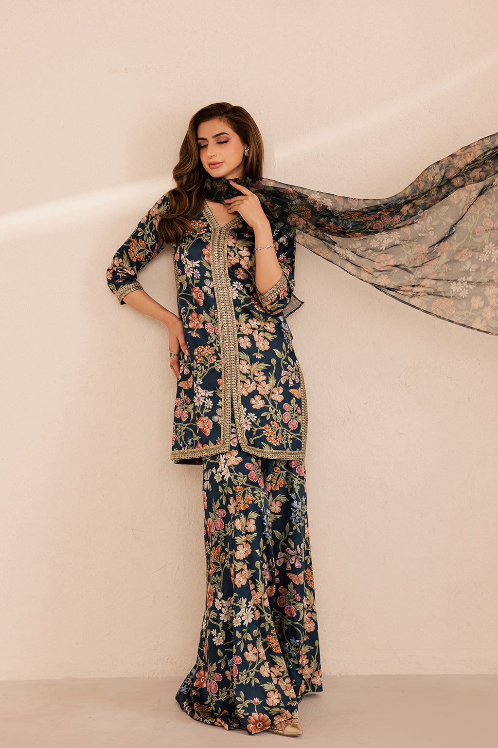 Vanya | Silk Edit | SL-16 - Luxury Dress - available at Maria Faisal in UK and USA.