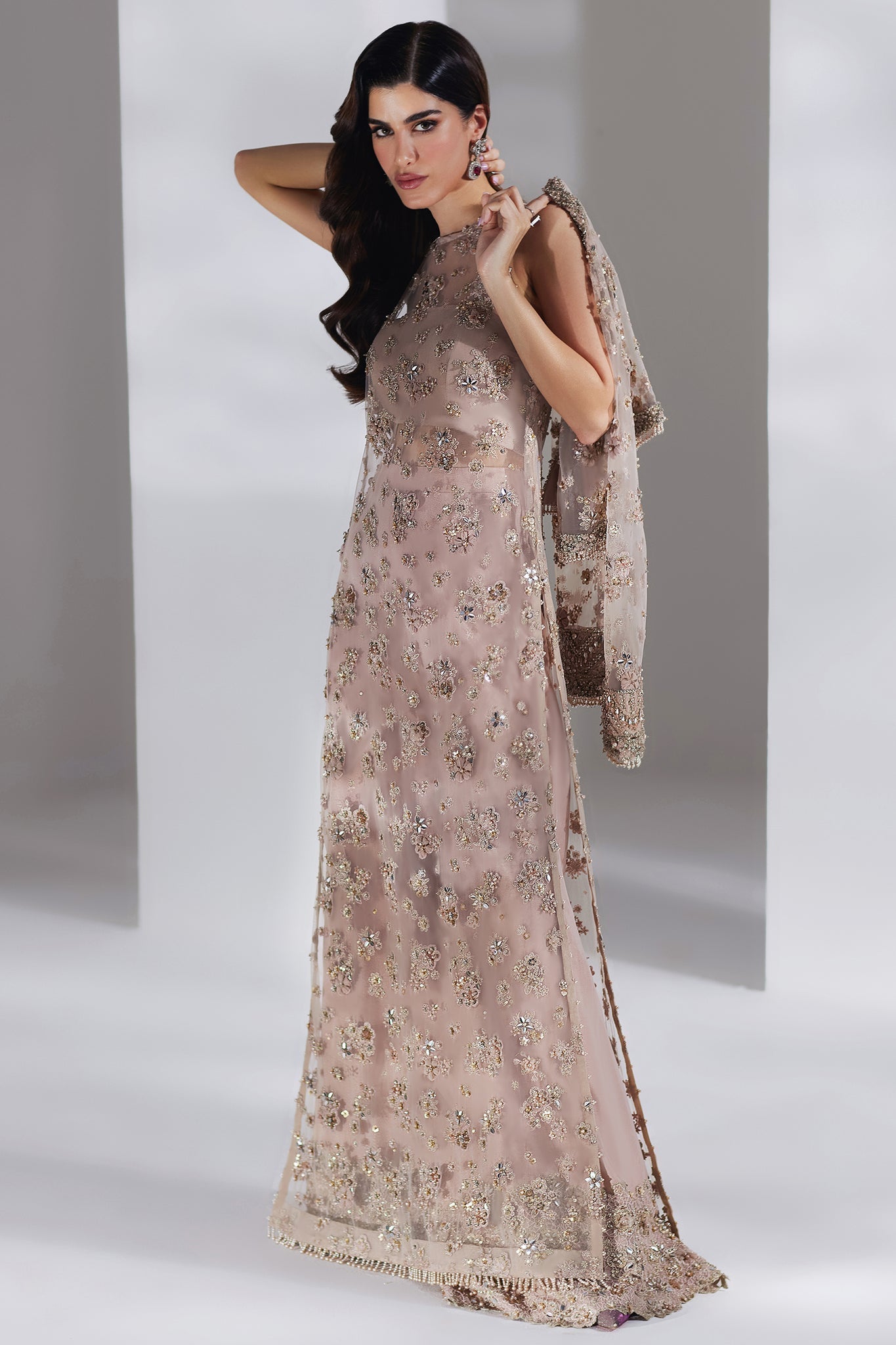 Elan | Luxury Wedding Wears | BRUME ROSEE (EP-20885) - Bridal Dress - available at Maria Faisal in UK and USA.