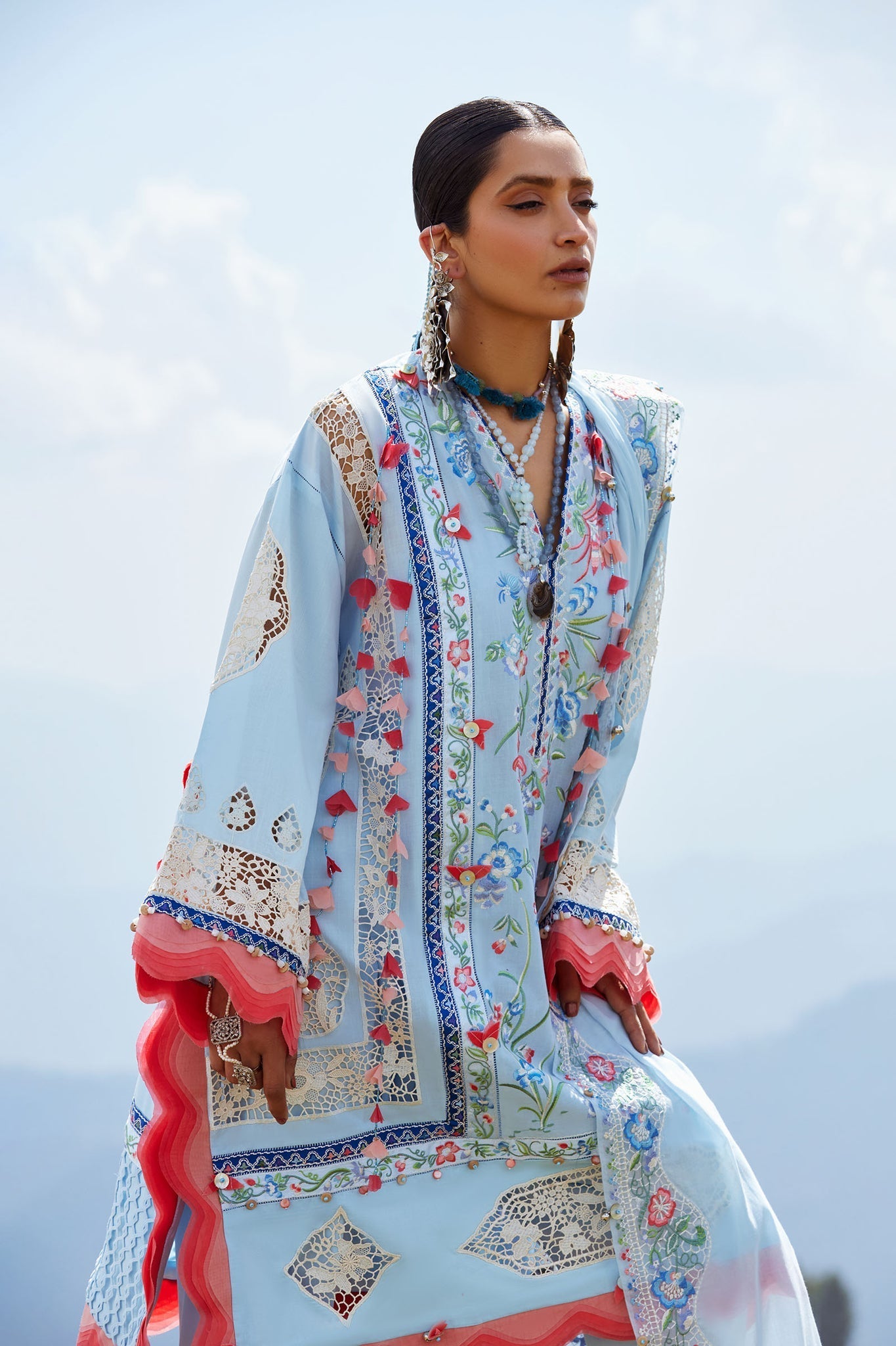 Elan | Kashmee Legacy Lawn 26 |NEELUNE (EL26-05 B) - Luxury Dress - available at Maria Faisal in UK and USA.