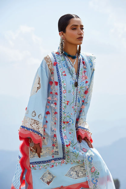Elan | Kashmee Legacy Lawn 26 |NEELUNE (EL26-05 B) - Luxury Dress - available at Maria Faisal in UK and USA.