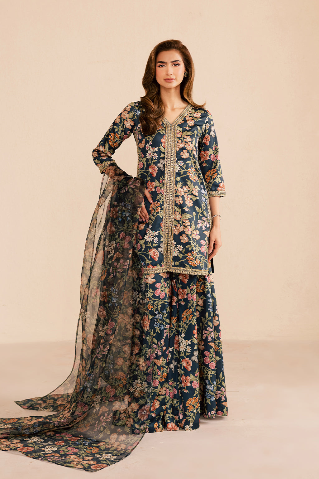 Vanya | Silk Edit | SL-16 - Luxury Dress - available at Maria Faisal in UK and USA.
