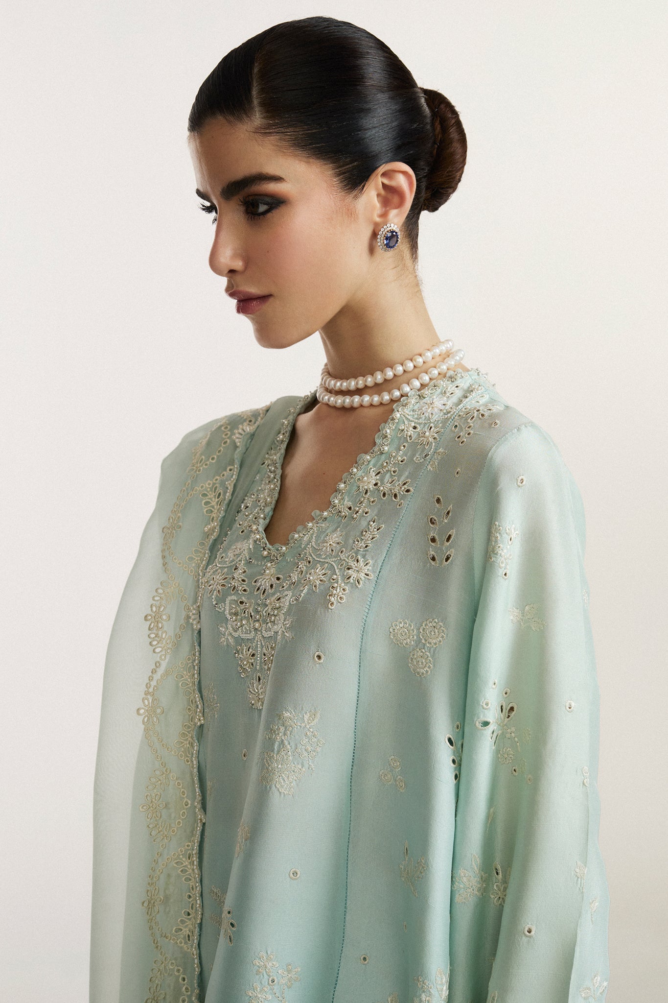 Elan I Vital Ornee I BLEU SERENITE (EV-21359) - Ladies Clothes - Maria Faisal