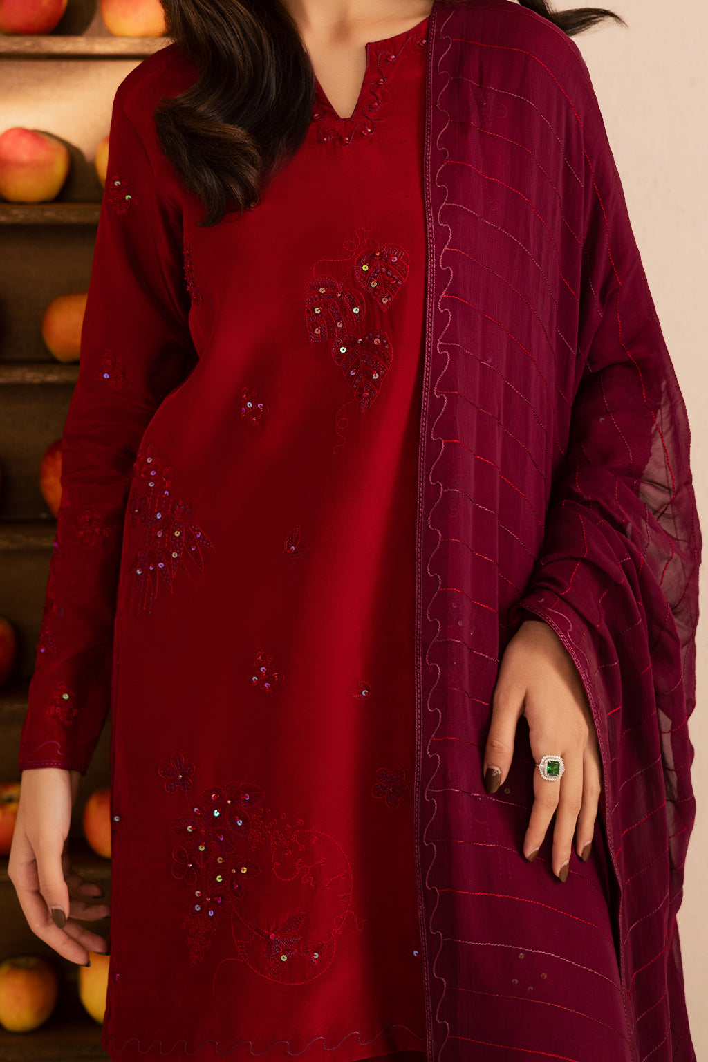 Vanya | Silk Edit | SL-22 - Luxury Dress - available at Maria Faisal in UK and USA.