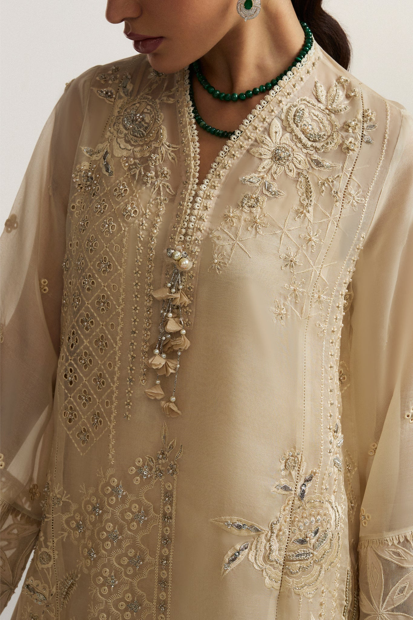 Elan | Vital Ornee | SOLENNE D'OR (EV-21356) - Formal Dress - available at Maria Faisal in UK and USA.