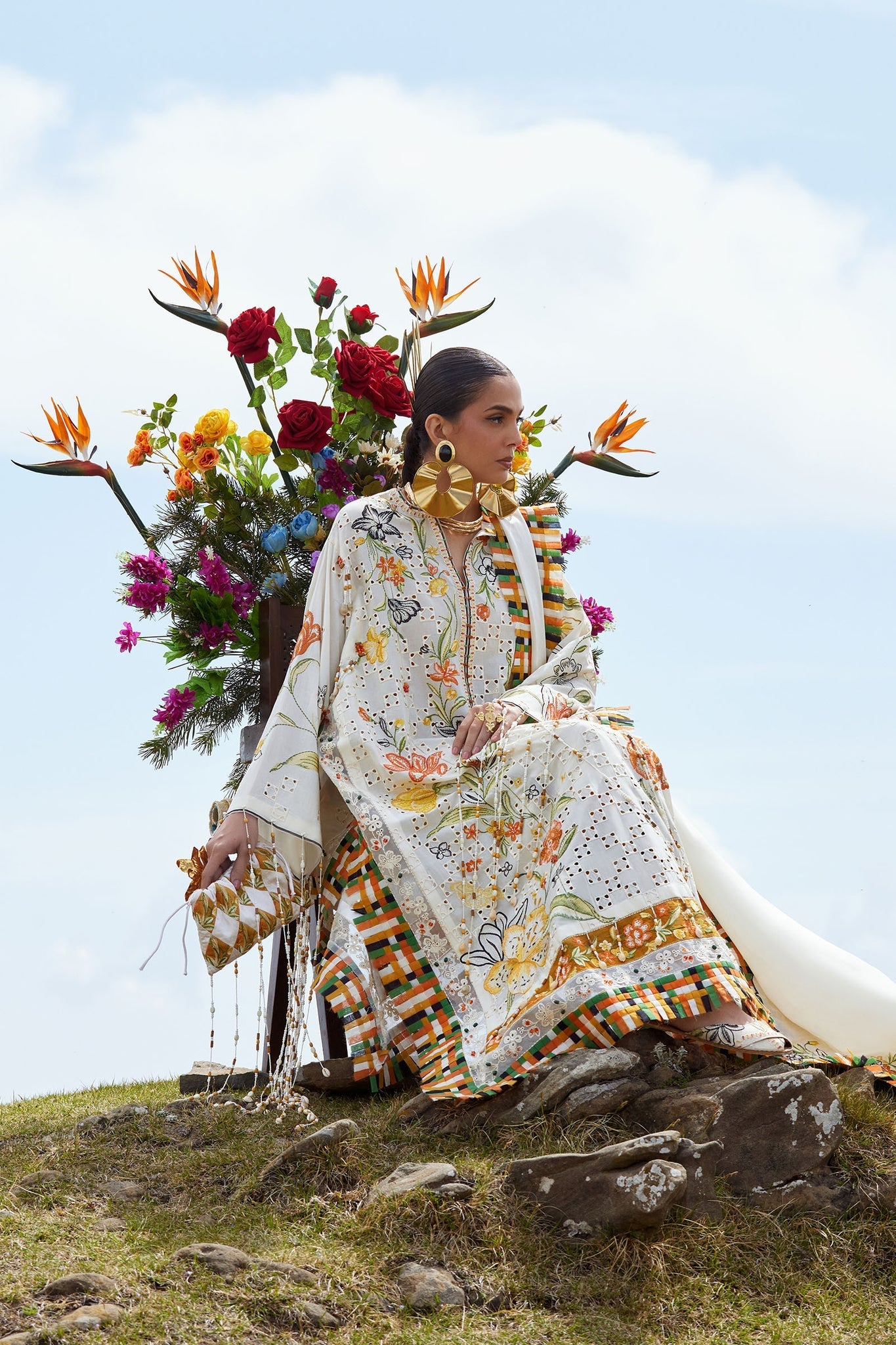 Elan | Kashmee Legacy Lawn 26 |SONAMARG (EL26-09 A) - Luxury Dress - available at Maria Faisal in UK and USA.