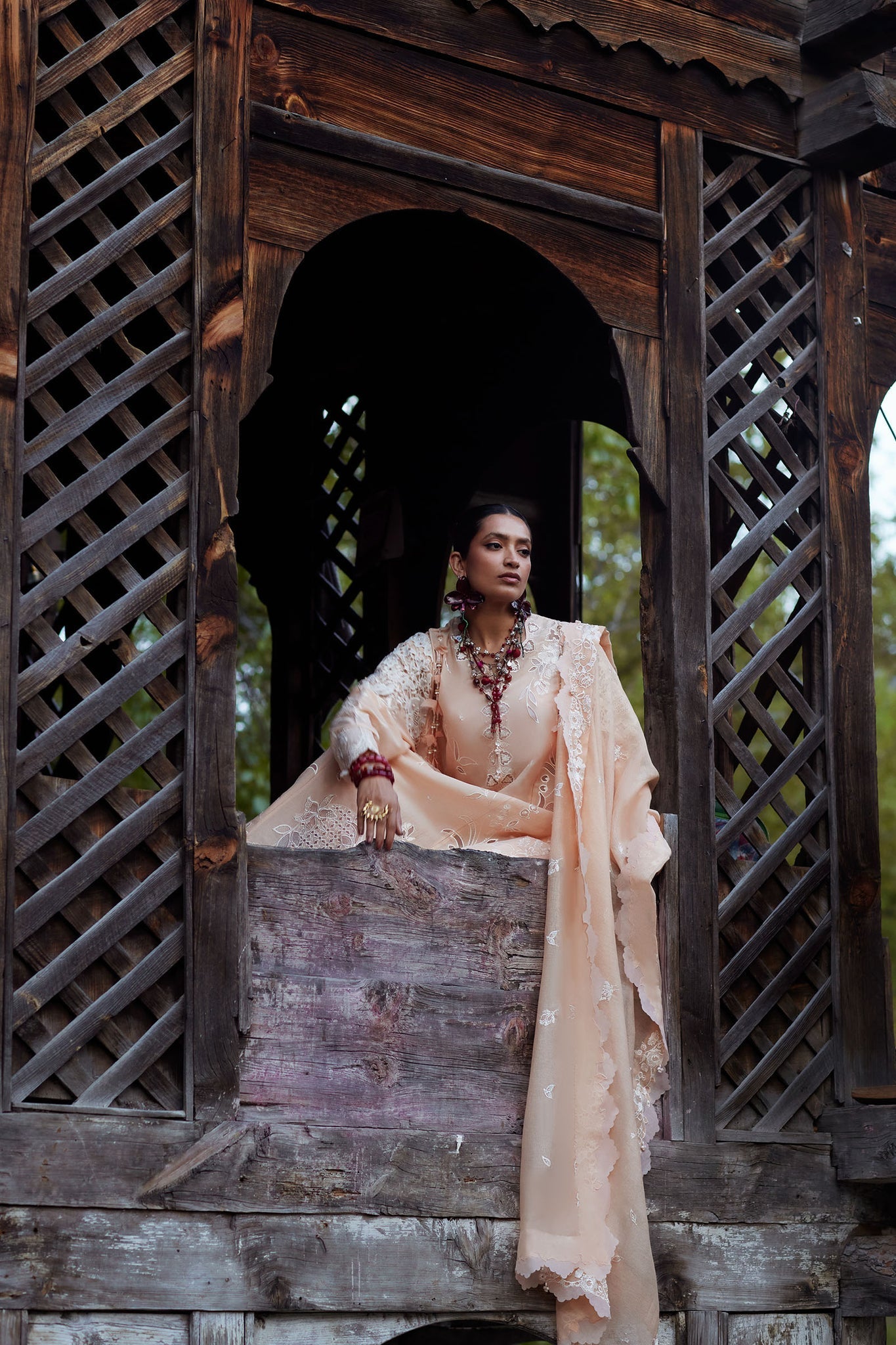 Elan | Kashmee Legacy Lawn 26 |NOORAI (EL26-06 A) - Luxury Dress - available at Maria Faisal in UK and USA.