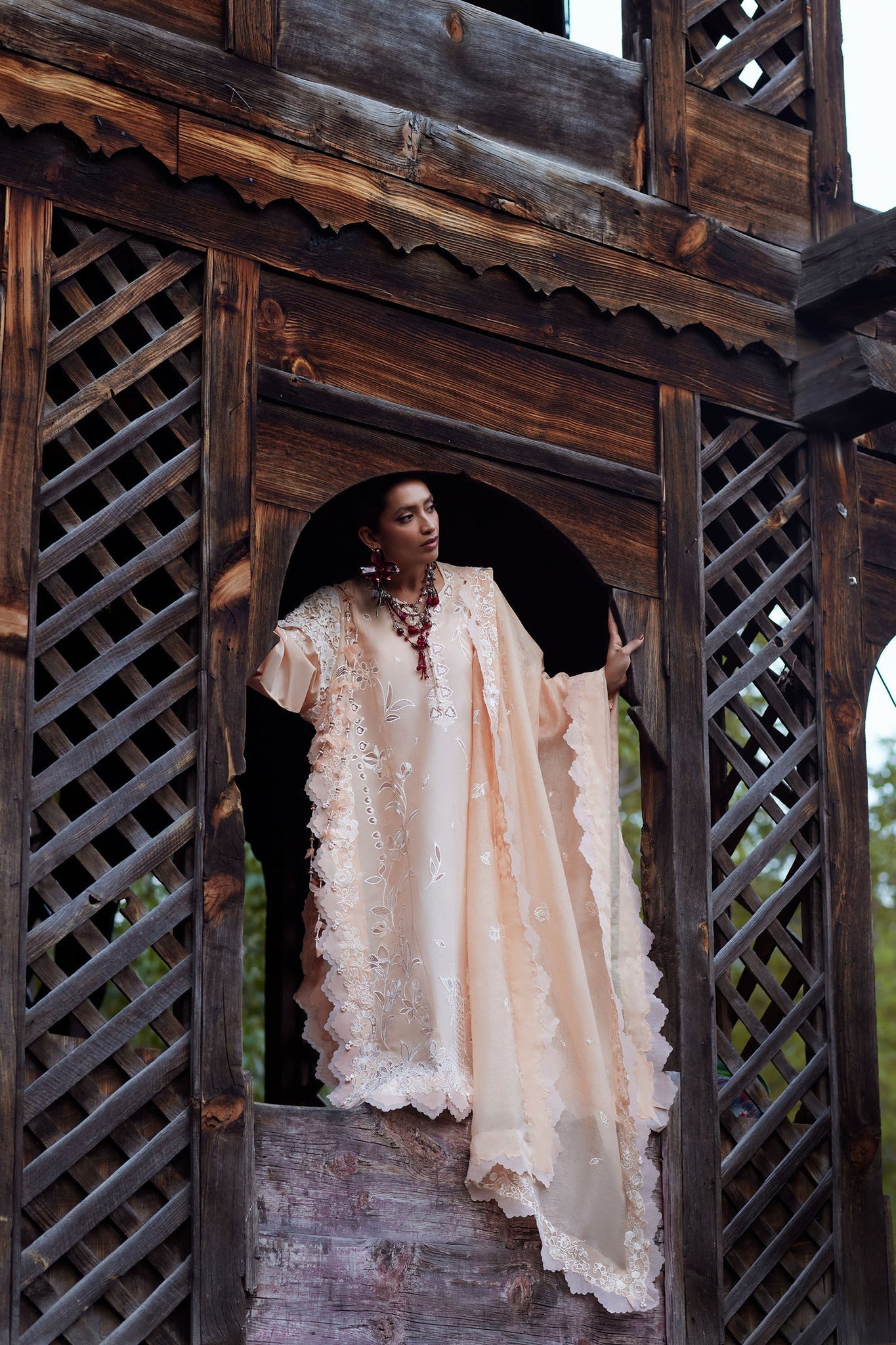 Elan | Kashmee Legacy Lawn 26 |NOORAI (EL26-06 A) - Luxury Dress - available at Maria Faisal in UK and USA.