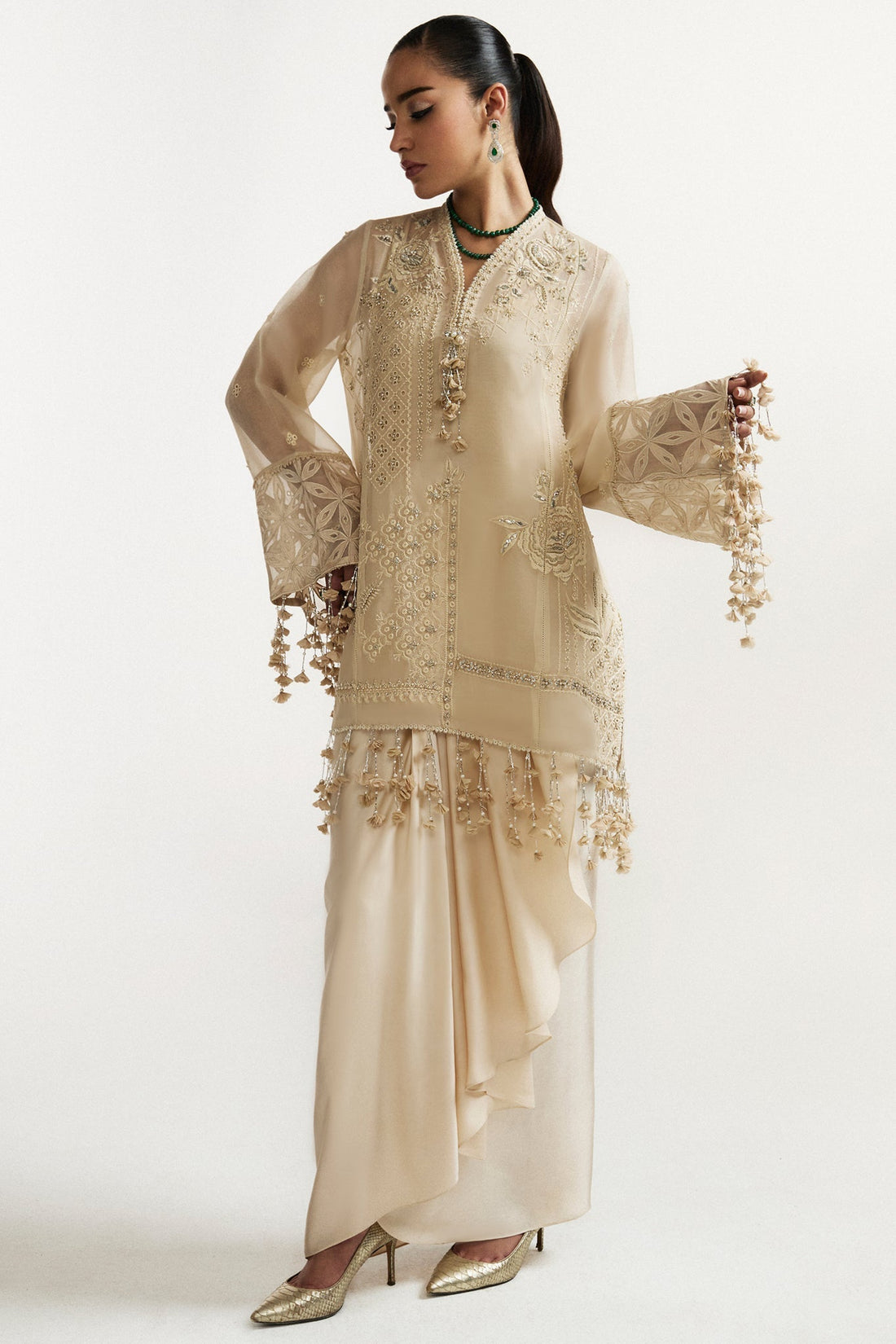 Elan I Vital Ornee I SOLENNE D'OR (EV-21356) - Ladies Clothes - Maria Faisal