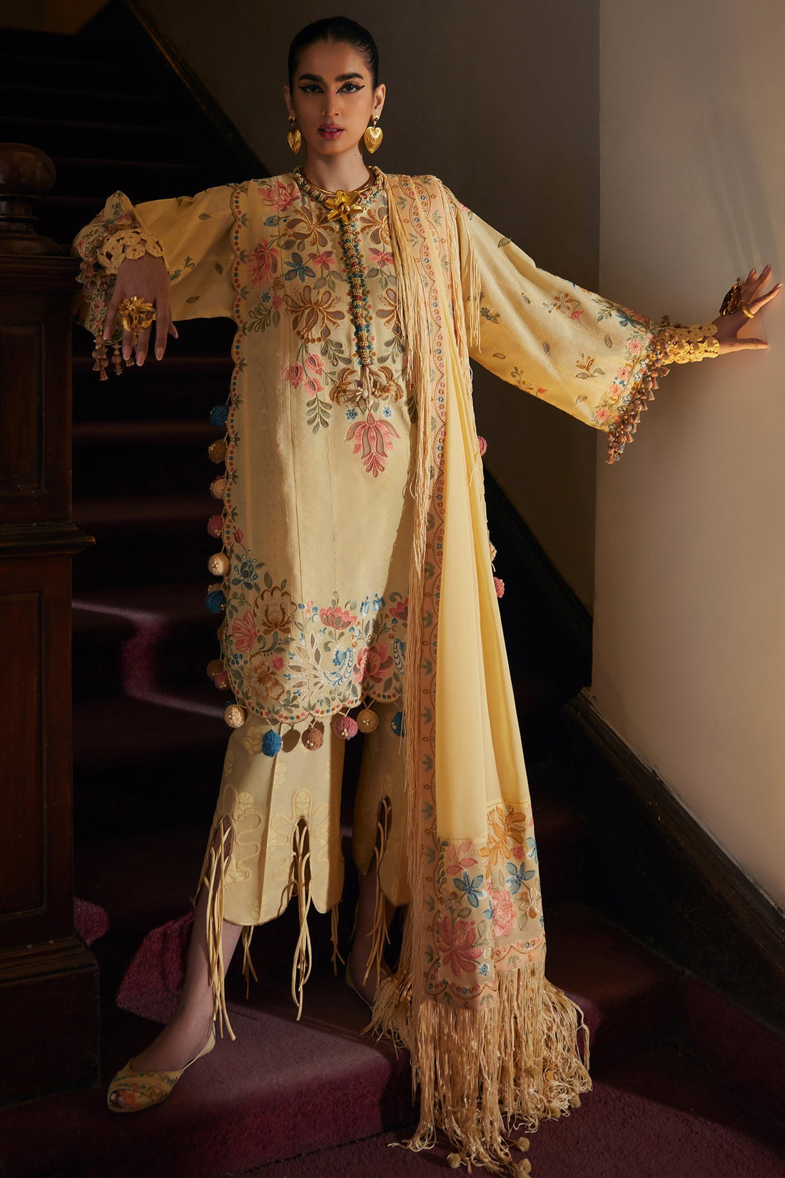 Elan | Luxury Lawn 25 | ZAHARA (EL25-07 A) - Ladies Clothes - Maria Faisal